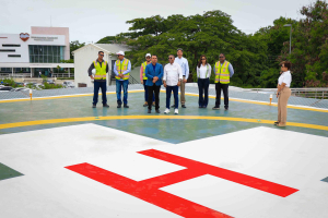 Director Ney Arias y del DA afirman construcción de helipuerto está avanzada  en un 95%